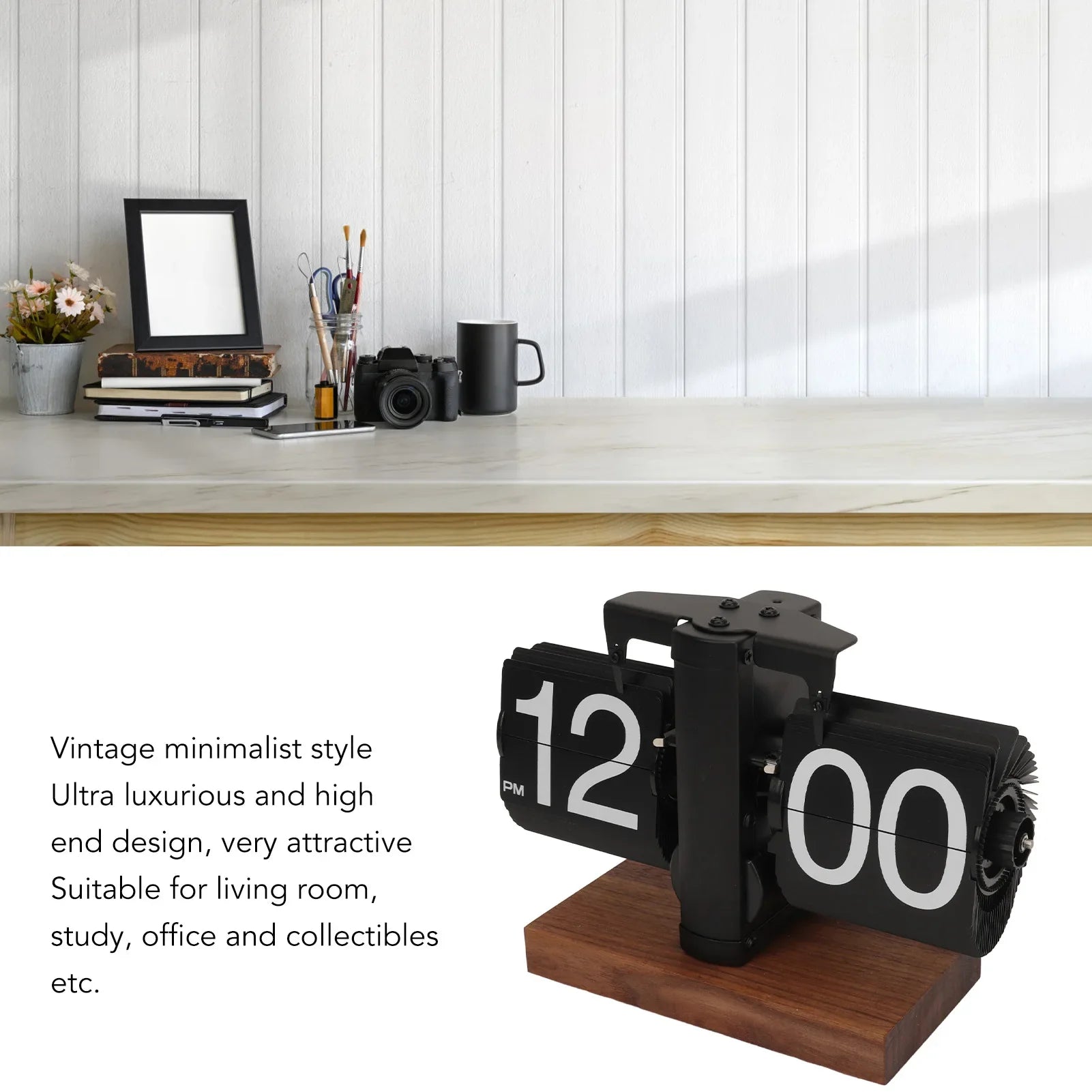 Vintage Flip Clock – Batteridrevet