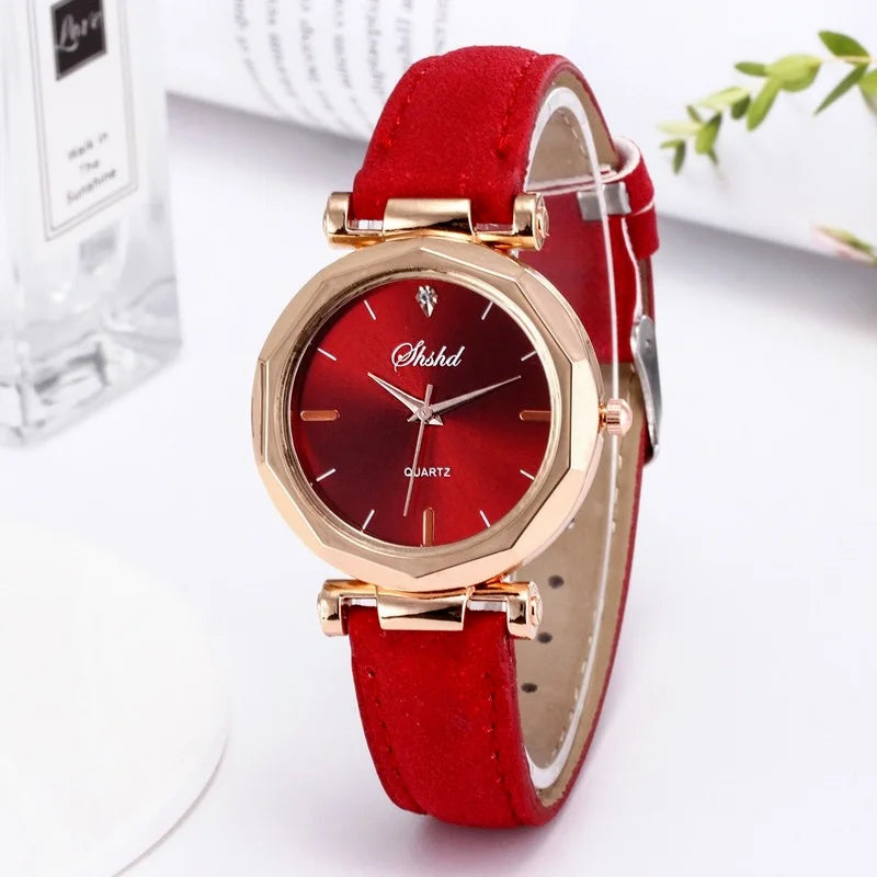 Crystal Leather Watch