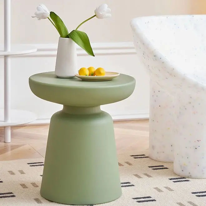 Table d'appoint ronde moderne de style nordique pastel