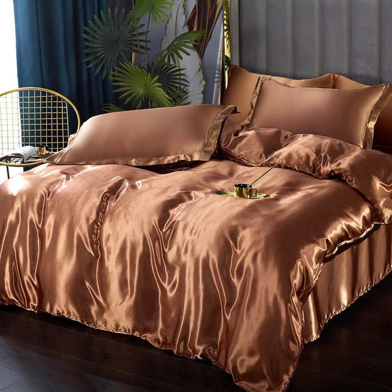 Luxurious Silk Bedding Ensemble: Elegance in Every Thread