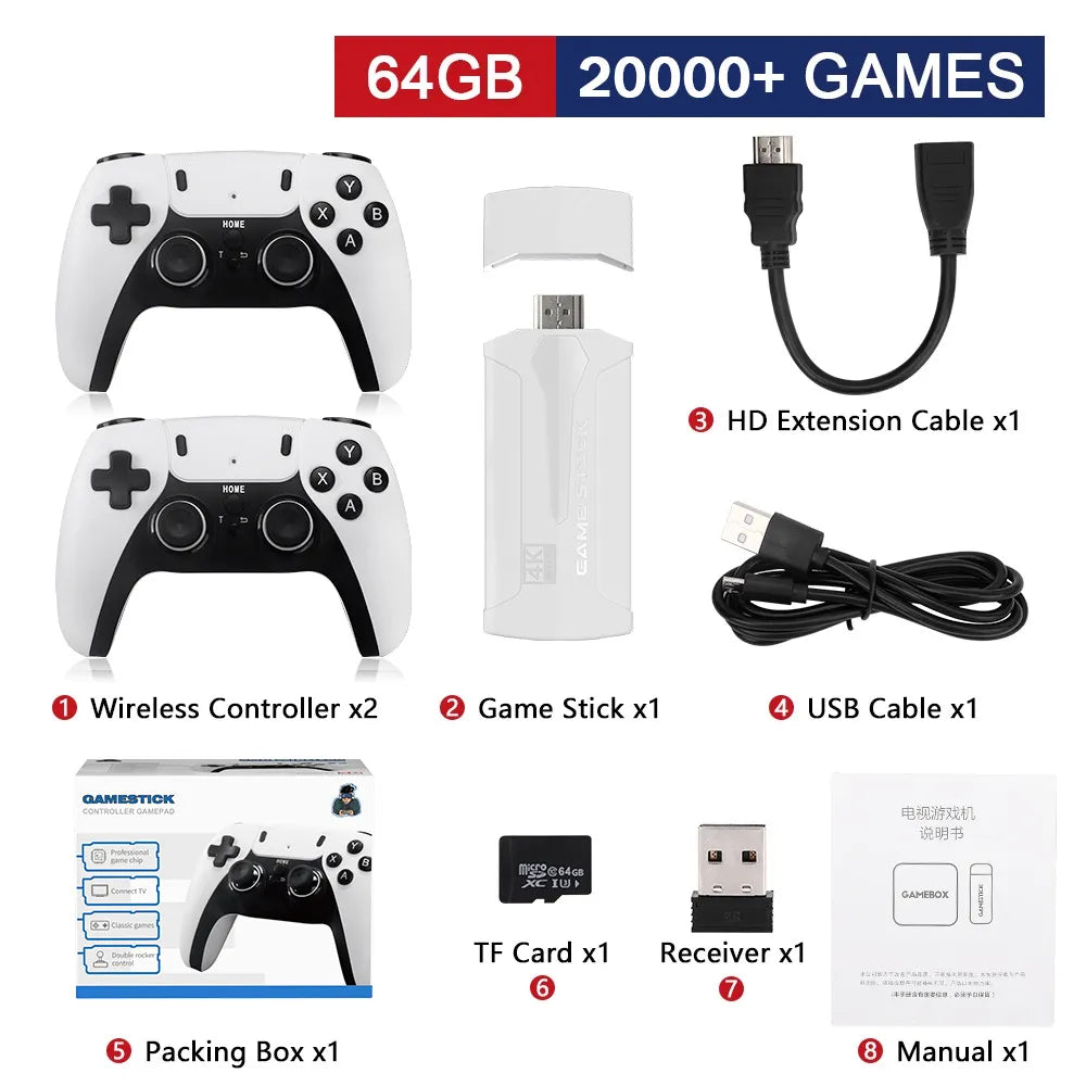 Game Stick™ 4k PRO + 2 PS5-controllere