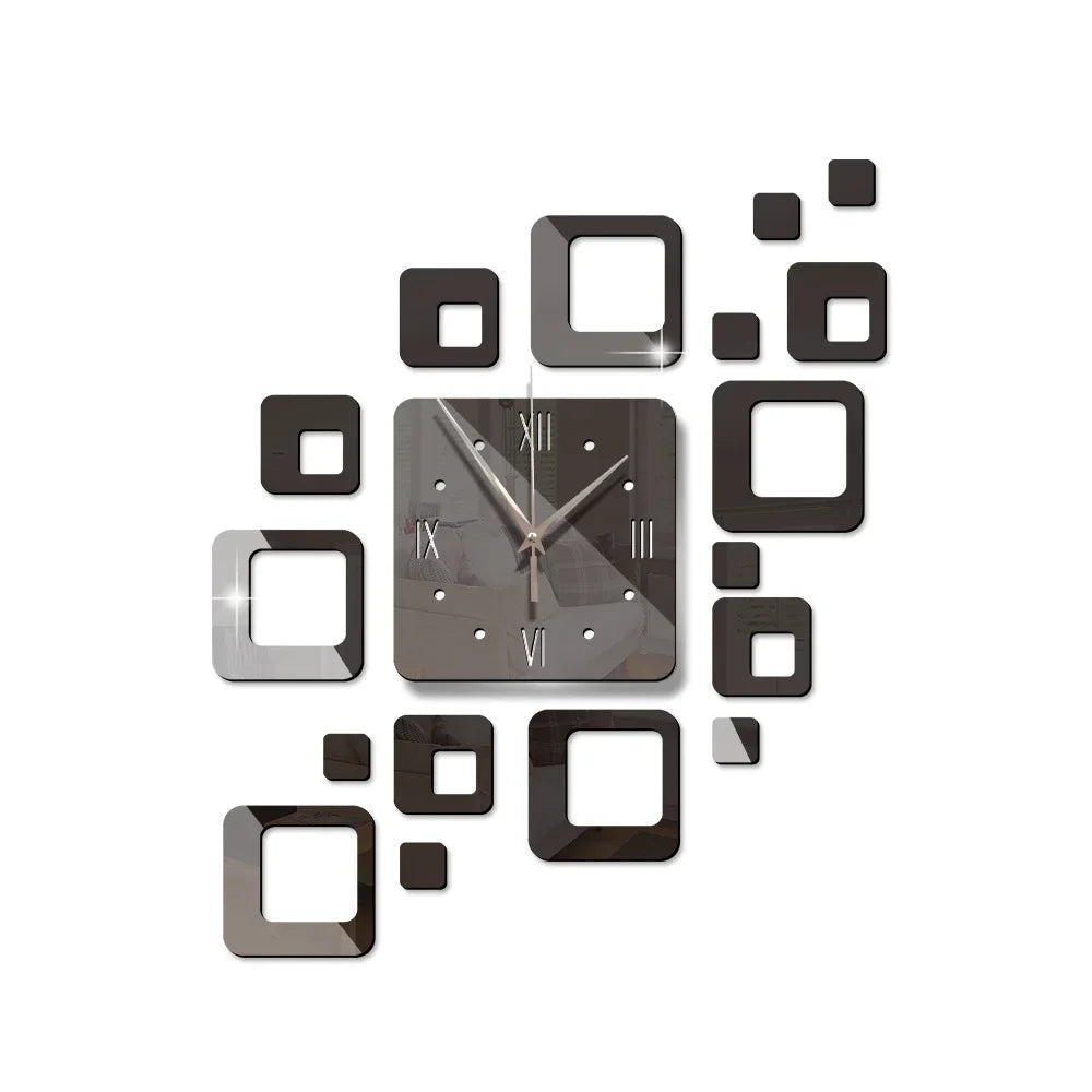 MirrorCraft - Quadratische Wanduhr aus Acryl