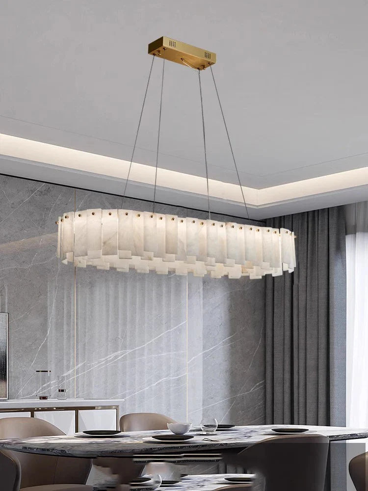 Zadie Marble Alabaster Chandeliers