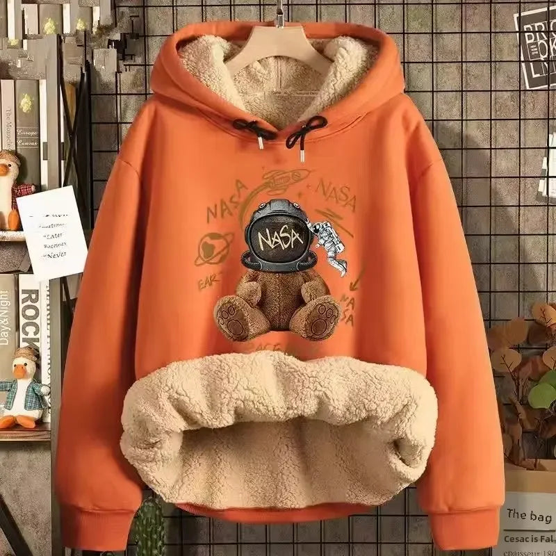 Maglione felpato foderato in pile alla moda di Axel - Maglione casual caldo e dalla vestibilità ampia per uomo | Essenziali autunno-inverno