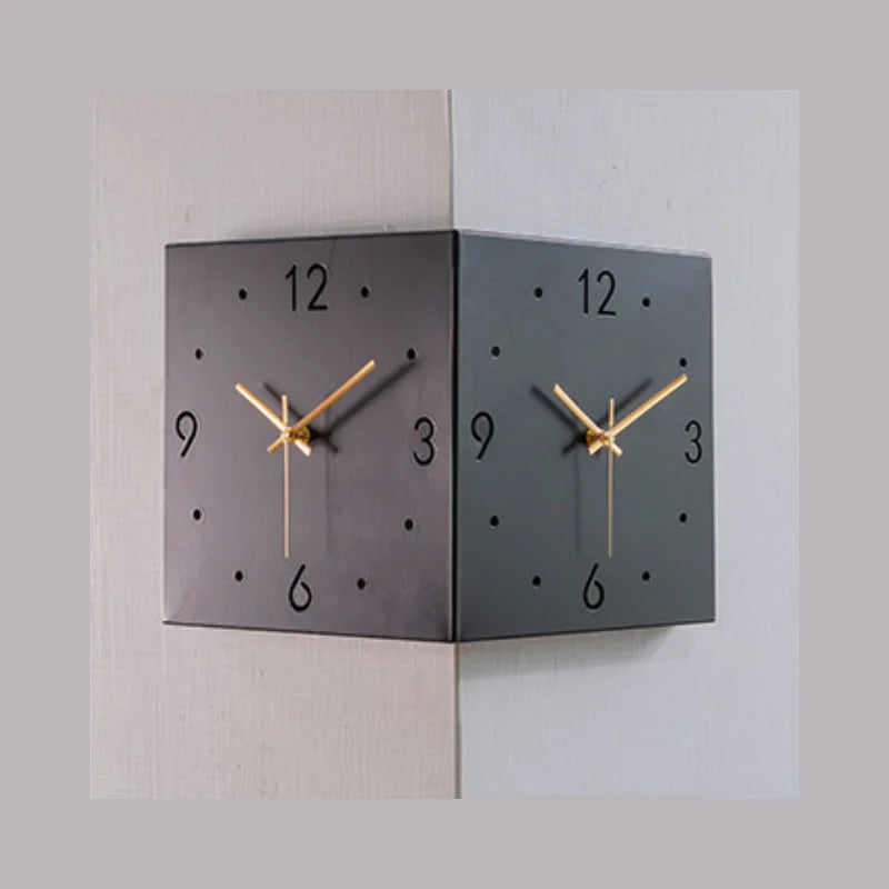 CornerTime – Creatieve, elegante vierkante wandklok