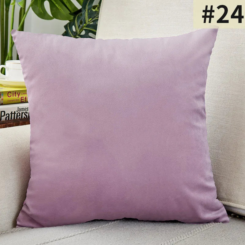 VelvetChic - Housse de coussin unie pour la décoration intérieure