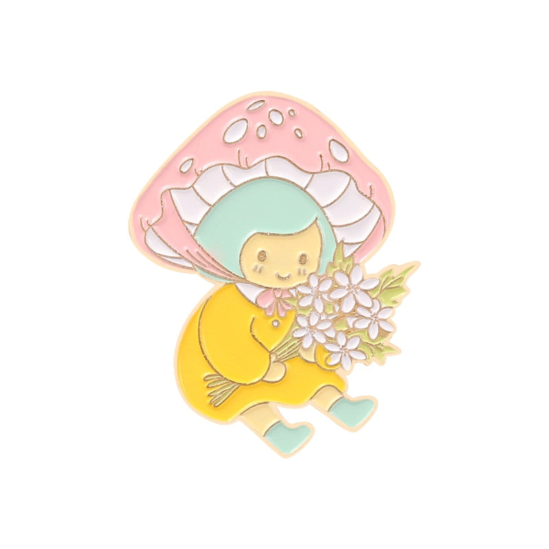 Mushroom Series Collection Enamel Pins