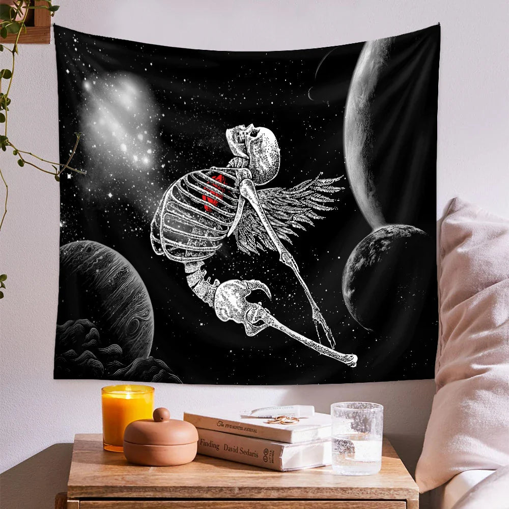 Skull Bryllup Tarot Tapestry