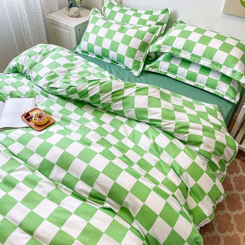 Soft Checkerboard Bedding Collection