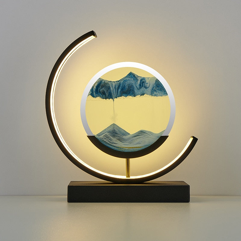 Vrimlo® Sand And Water Moving Art LED Moon Lamp