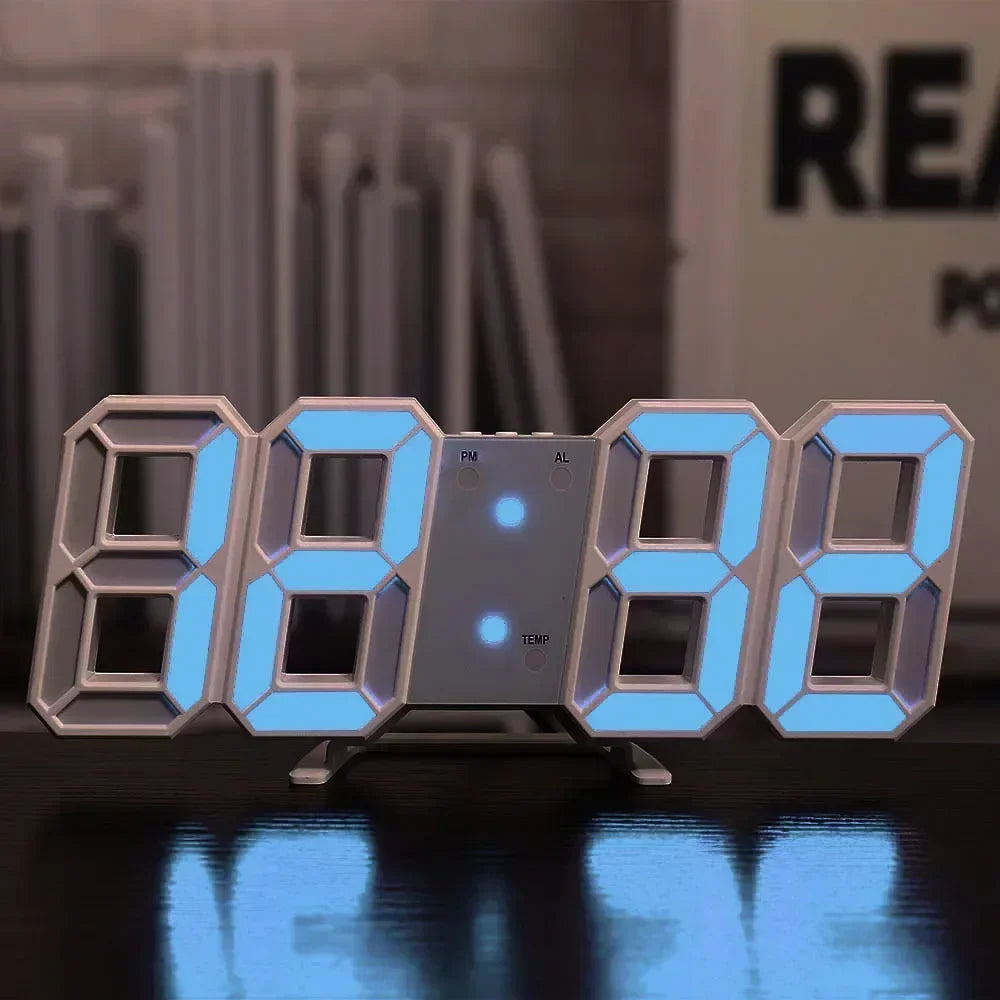 NeoTime – Reloj electrónico LED 3D para decoración de interiores