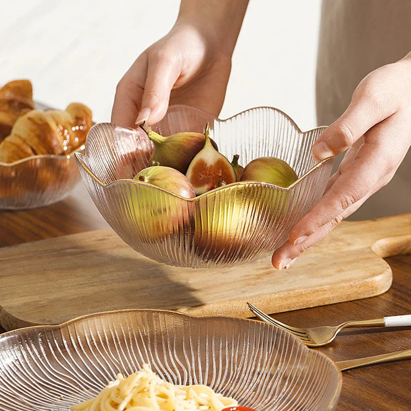 Plats à dessert en verre de style : vaisselle créative