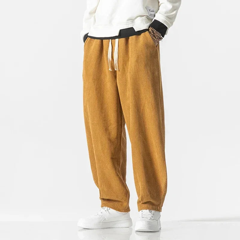 Corduroy Drawstring Loose Pants