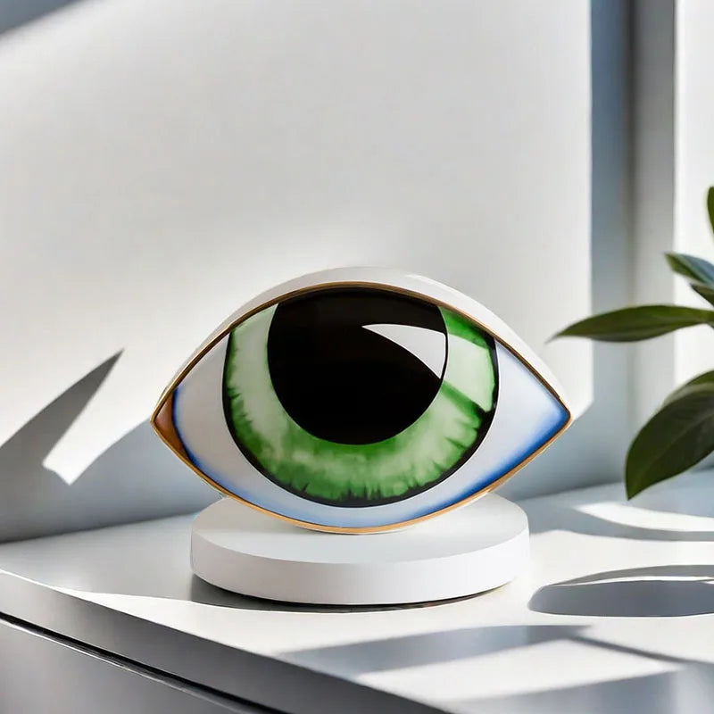 Ceramic Eye Ornament Sculpture