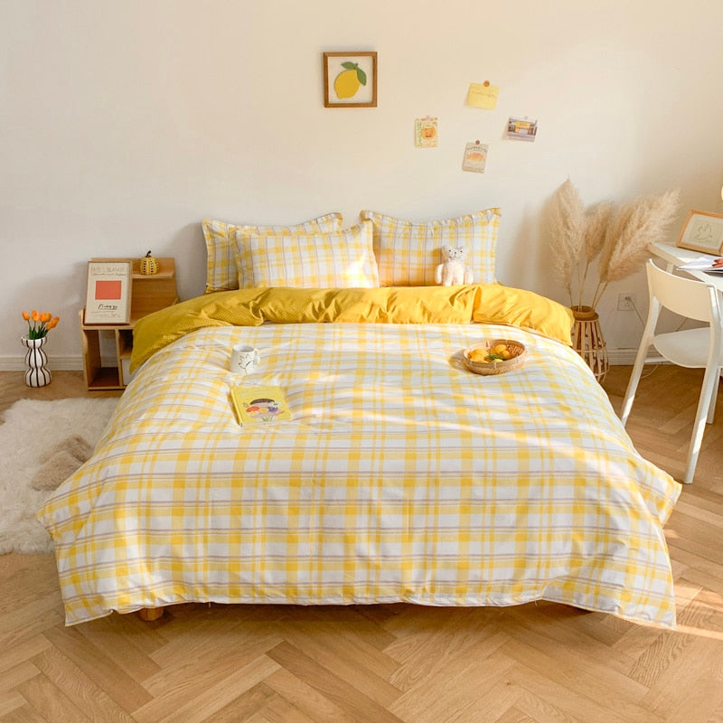 Soft Checkerboard Bedding Collection