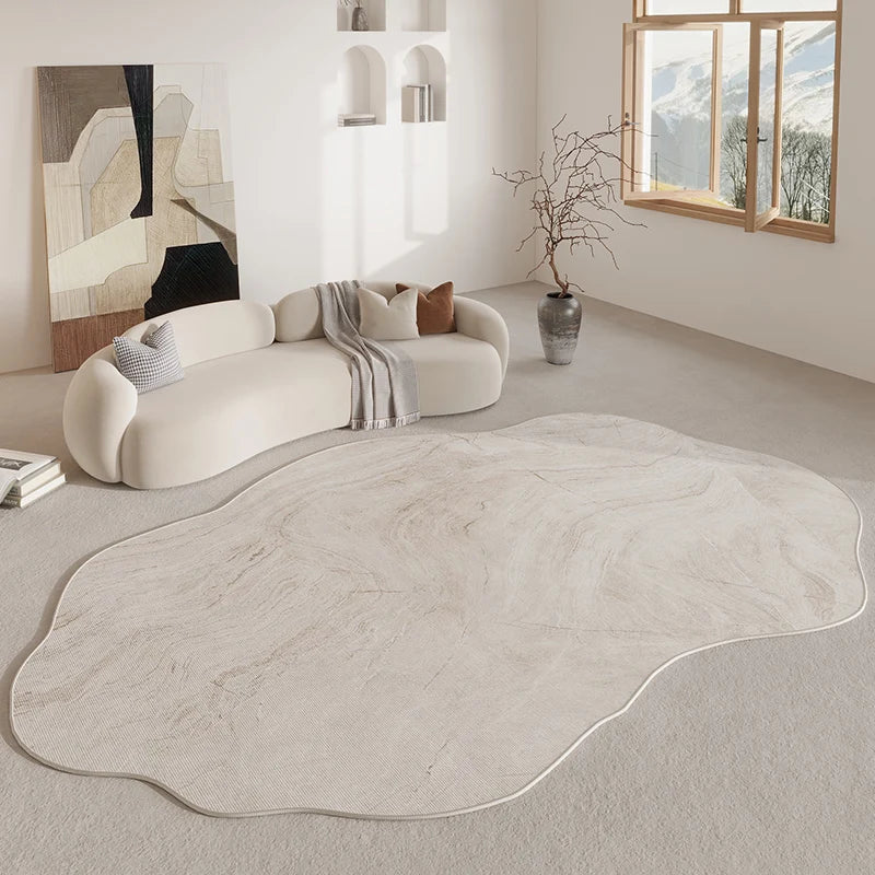 Tappeto in stile crema astratto beige