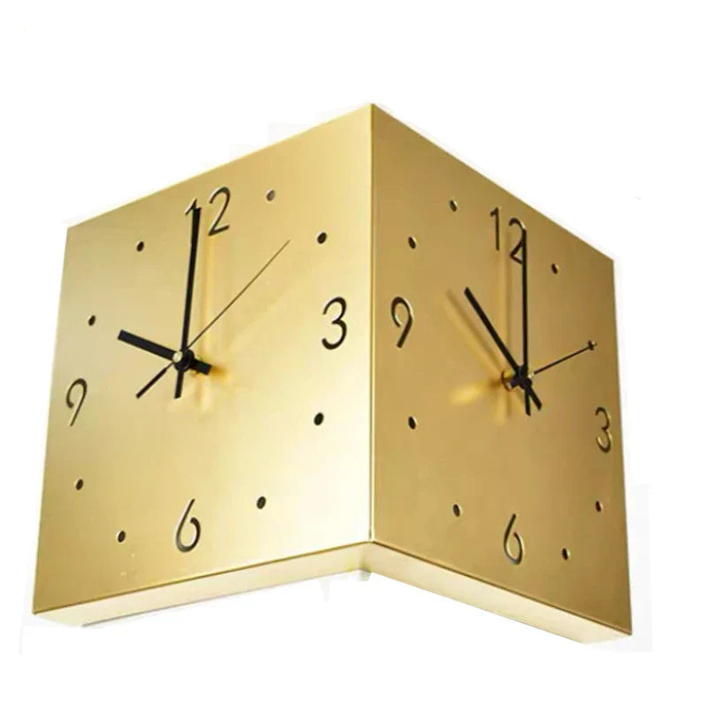 CornerTime – Reloj de pared cuadrado elegante y creativo