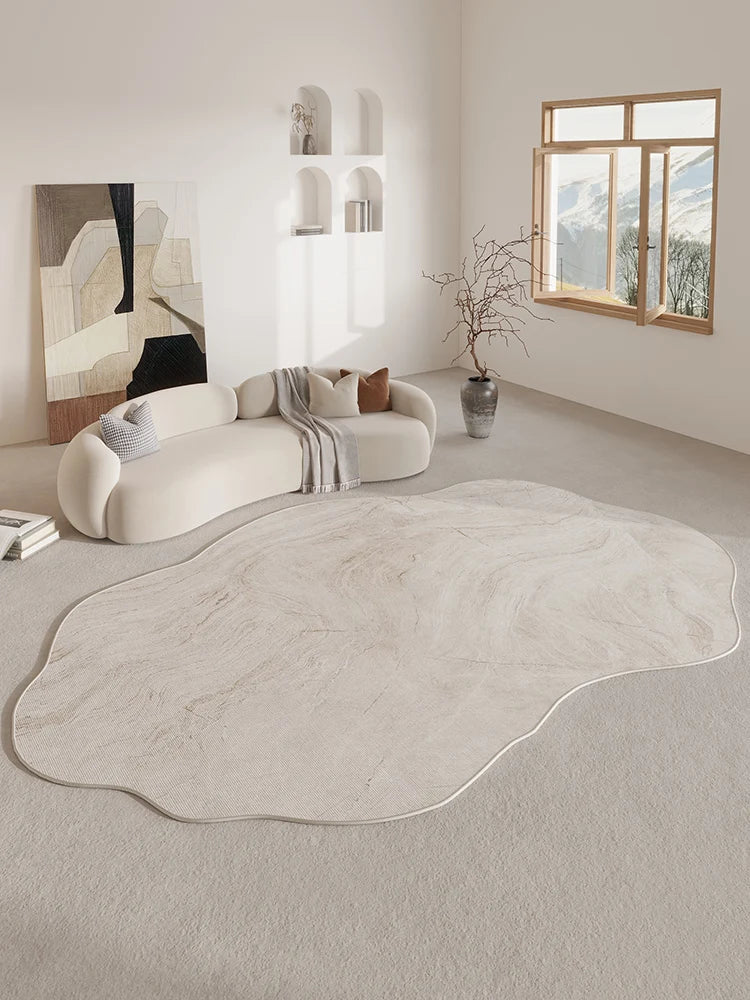 Tapis beige abstrait de style crème