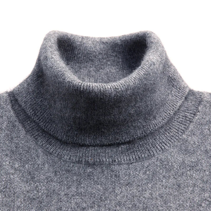 Miyabi: Japanese-Knit Turtleneck in 60%Cashmere and 35%cotton | Mens Sweater