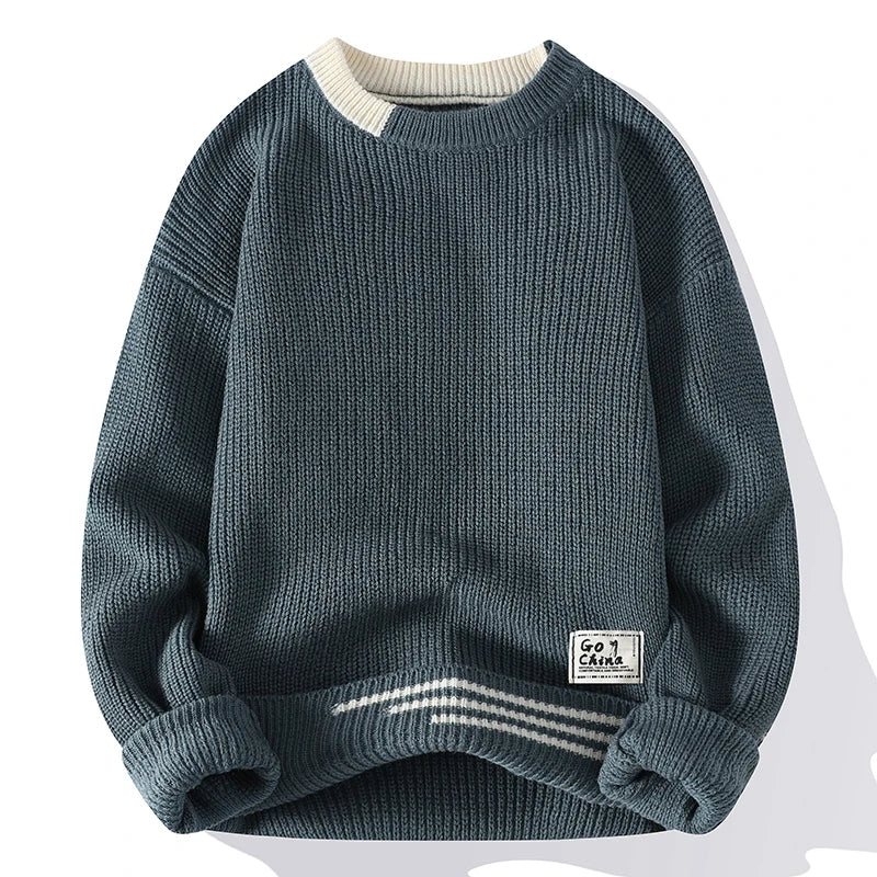 Ryan's Vintage Twist Sweater - Jersey de punto estilo Harajuku para hombre