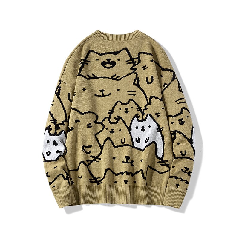 Maglione retrò con gattino