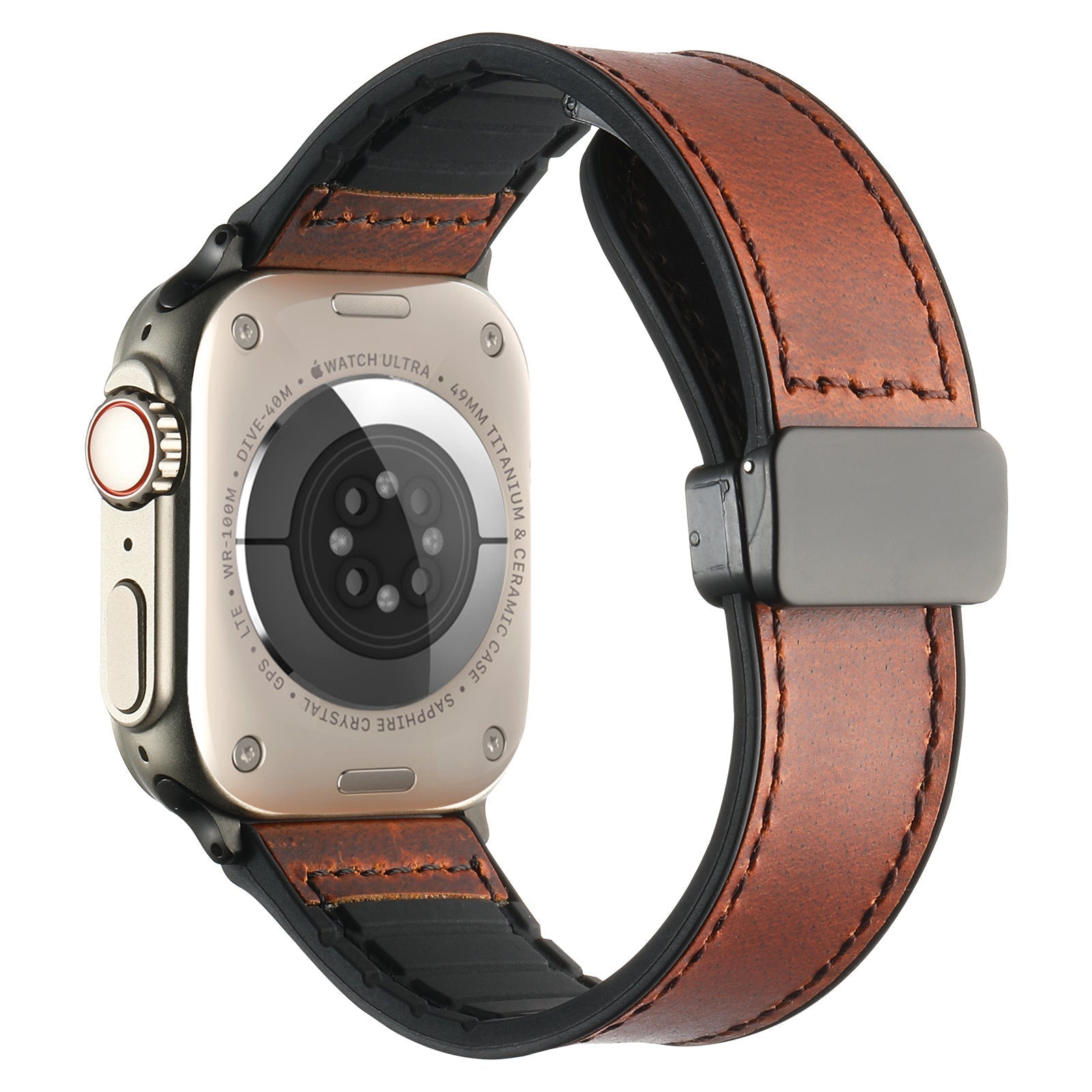 Leder-Silikon-Armband für die Apple Watch