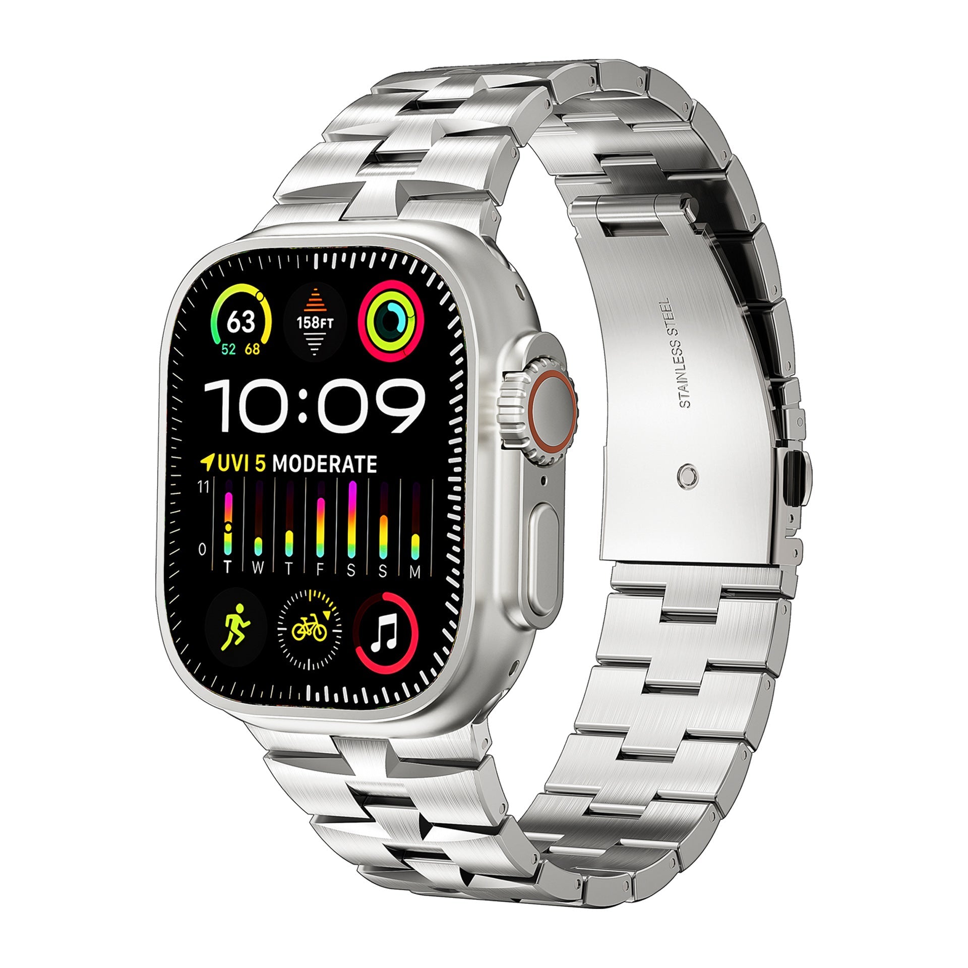 AW-22 NOUVEAU bracelet de montre en acier inoxydable pour Apple Watch