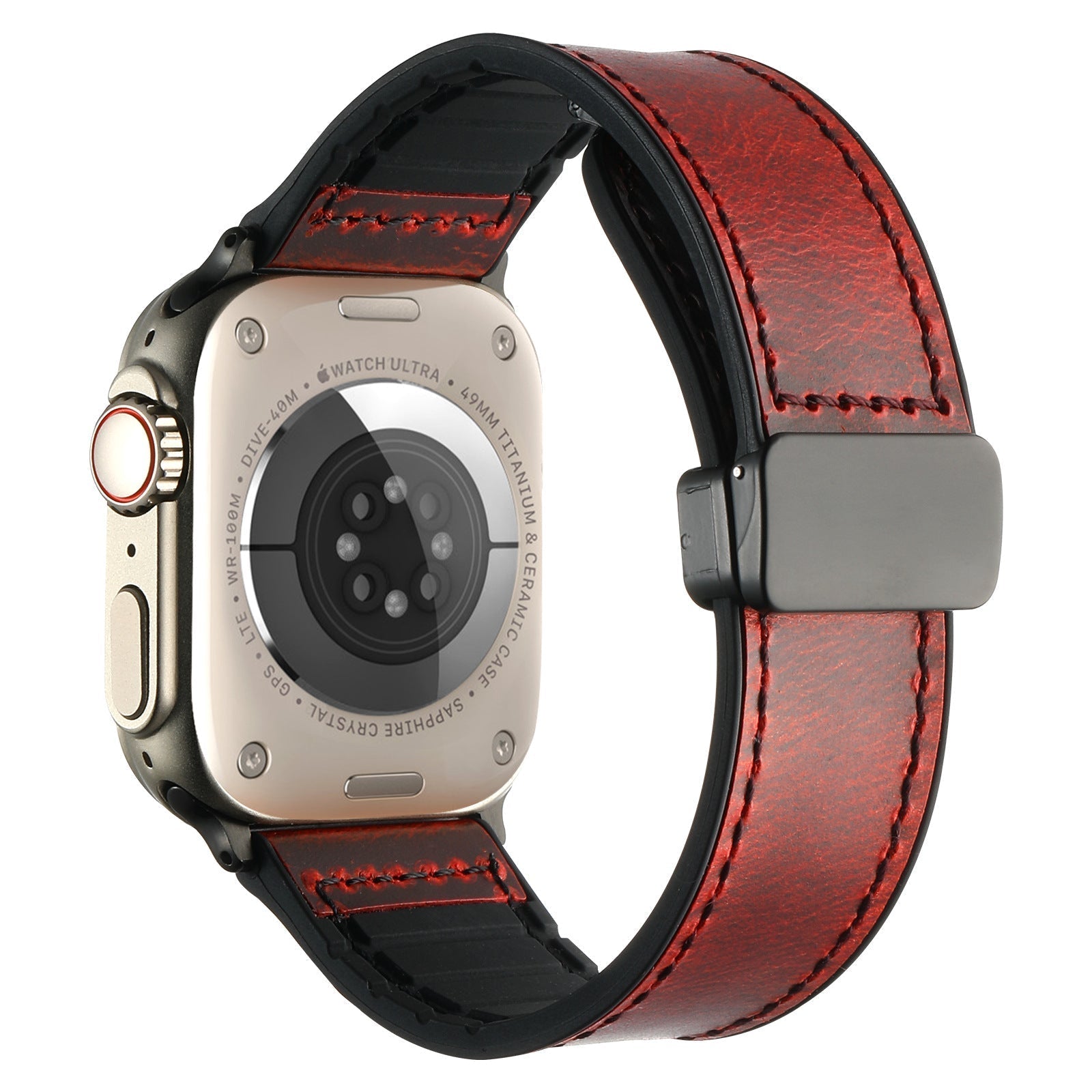 Leder-Silikon-Armband für die Apple Watch