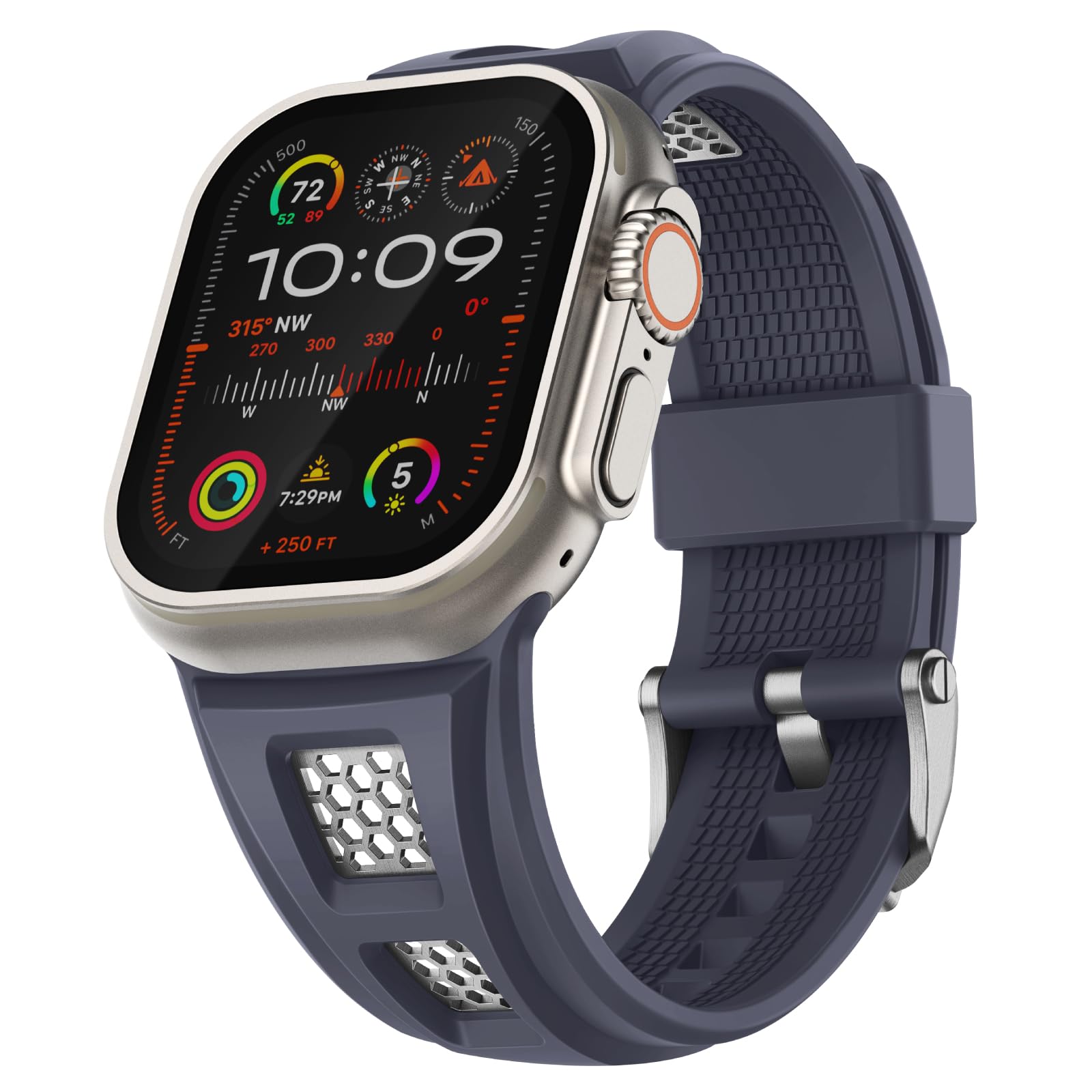 Grid Rugged Silicone Sport Band For Apple Watch