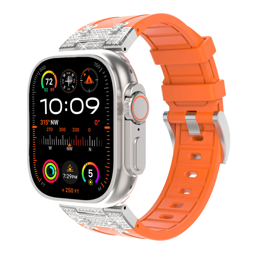 Bande en silicone en diamant pour Apple Watch