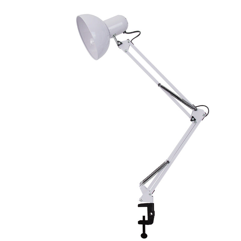 Moderní minimalistická skládací dlouhá ramenní klipová lampa ABS 1-světelná stolní lampa do ložnice