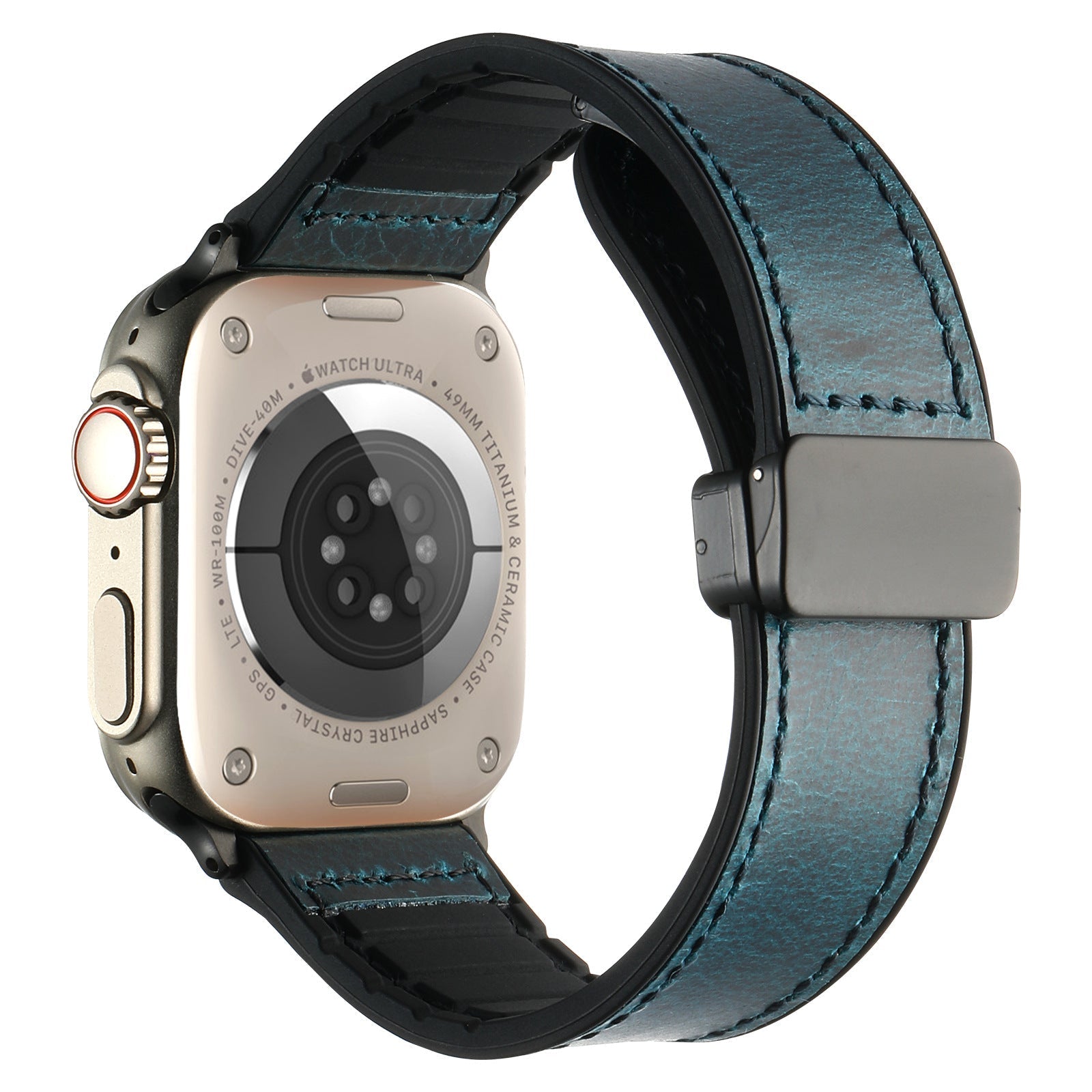 Leder-Silikon-Armband für die Apple Watch