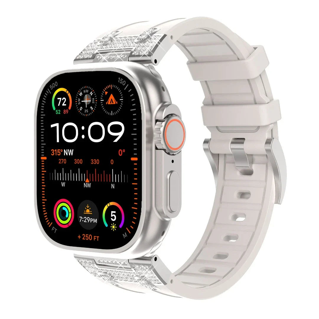 Bande en silicone en diamant pour Apple Watch