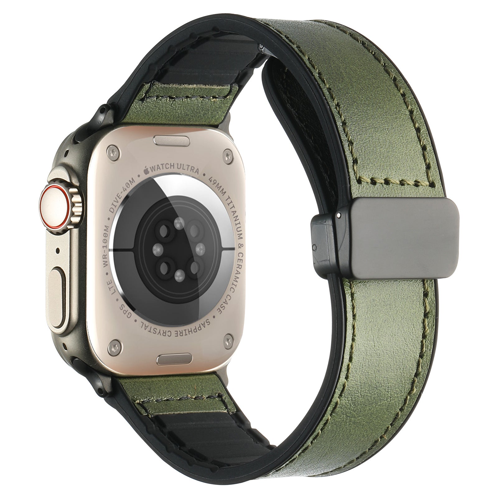 Leder-Silikon-Armband für die Apple Watch