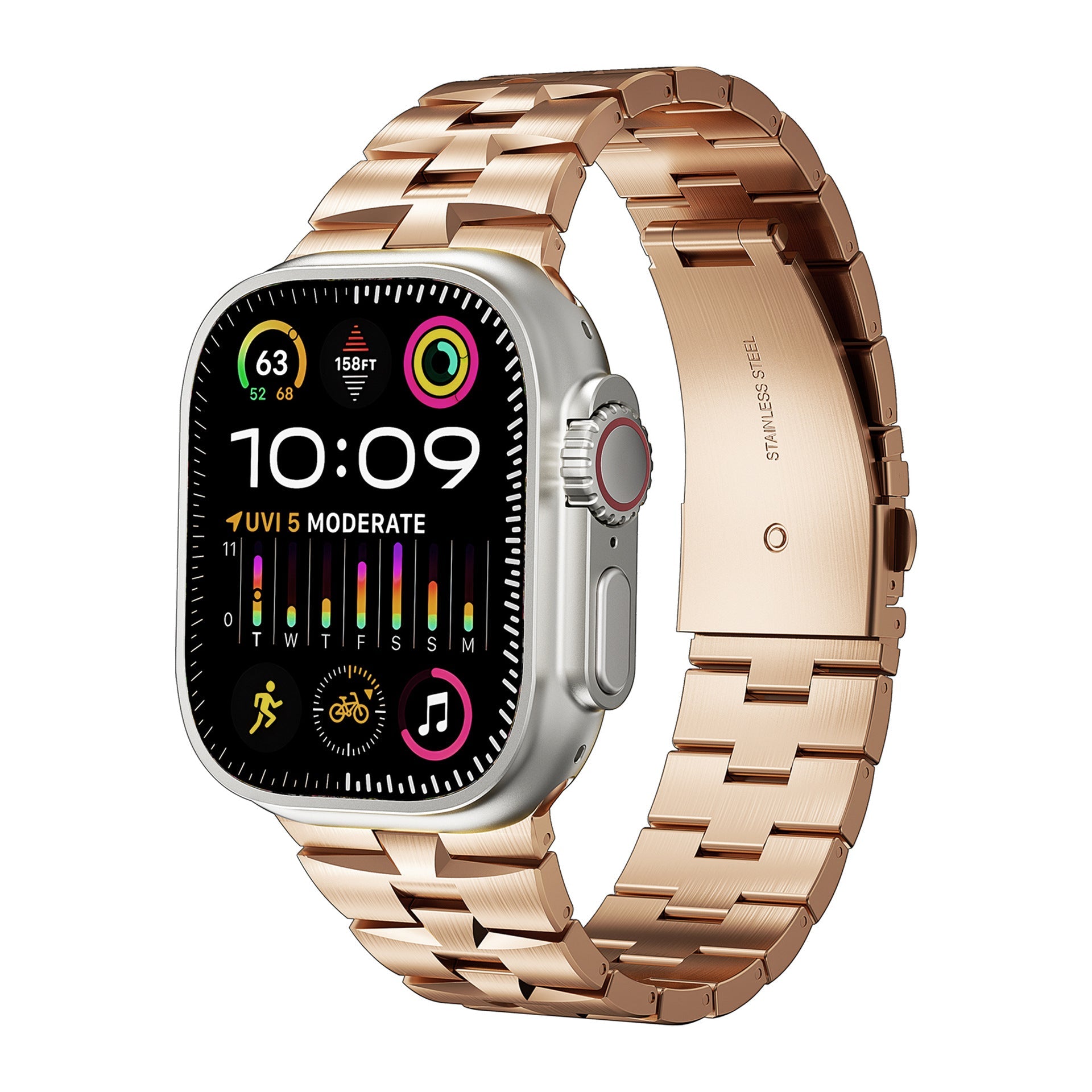 AW-22 NOUVEAU bracelet de montre en acier inoxydable pour Apple Watch