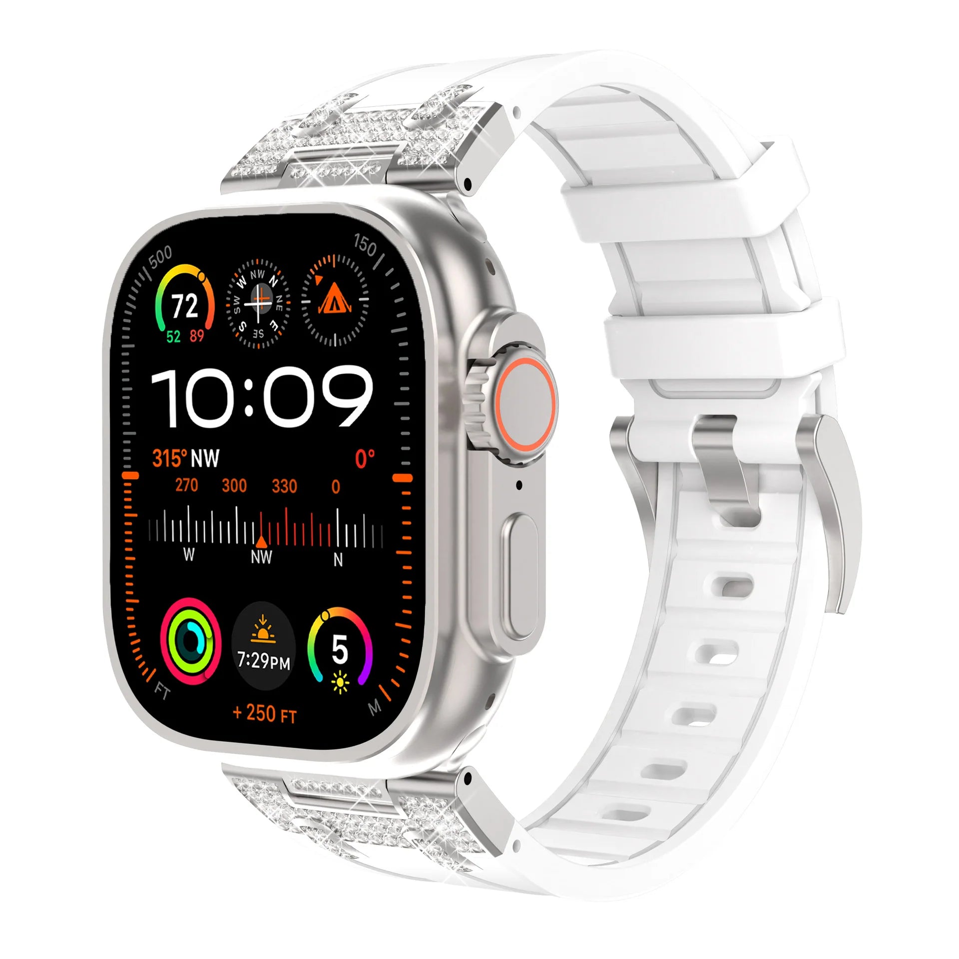 Bande en silicone en diamant pour Apple Watch