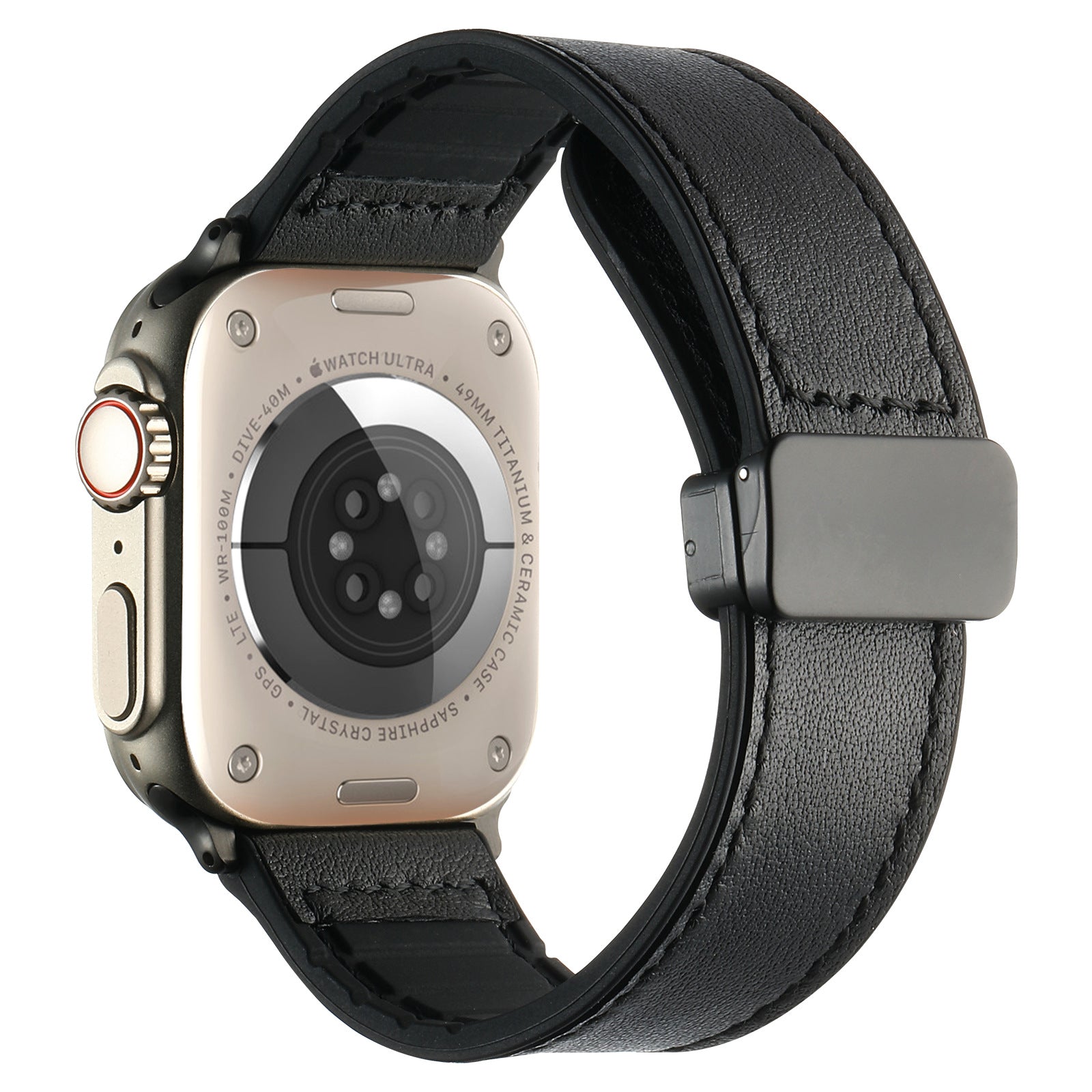 Leder-Silikon-Armband für die Apple Watch