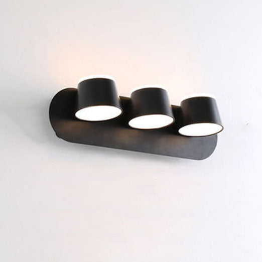 Nordic Roterable Cylinder Screen LED Vägglampa 1/2/3 Flames