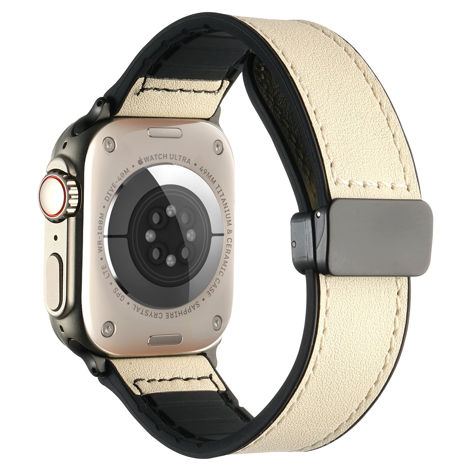 Leder-Silikon-Armband für die Apple Watch