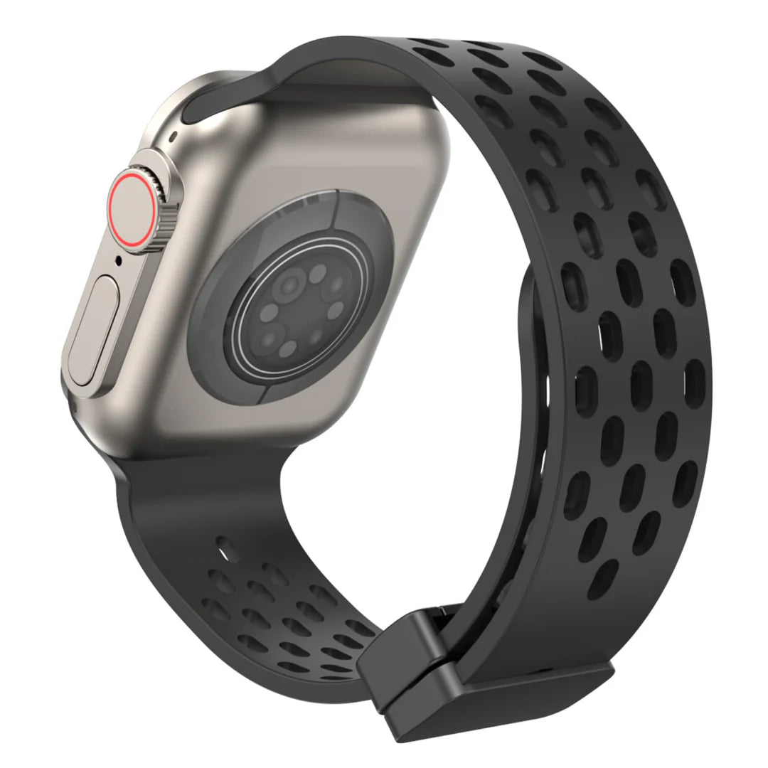 Magnetisches atmungsaktives Silikonarmband für die Apple Watch