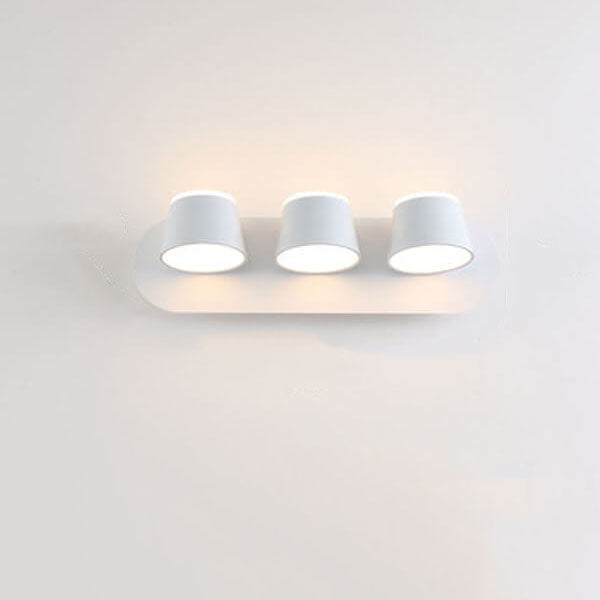 Lámpara de pared LED con pantalla cilíndrica giratoria nórdica 1/2/3 llamas