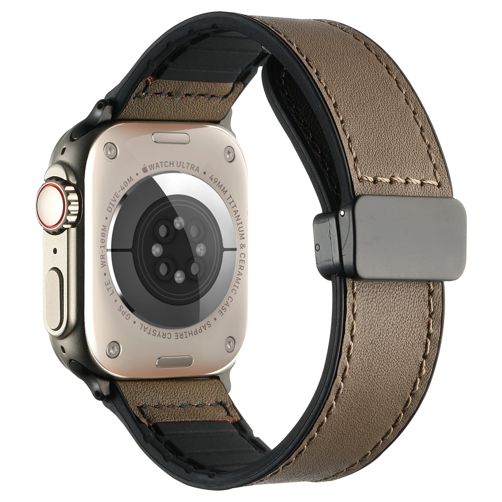 Leder-Silikon-Armband für die Apple Watch