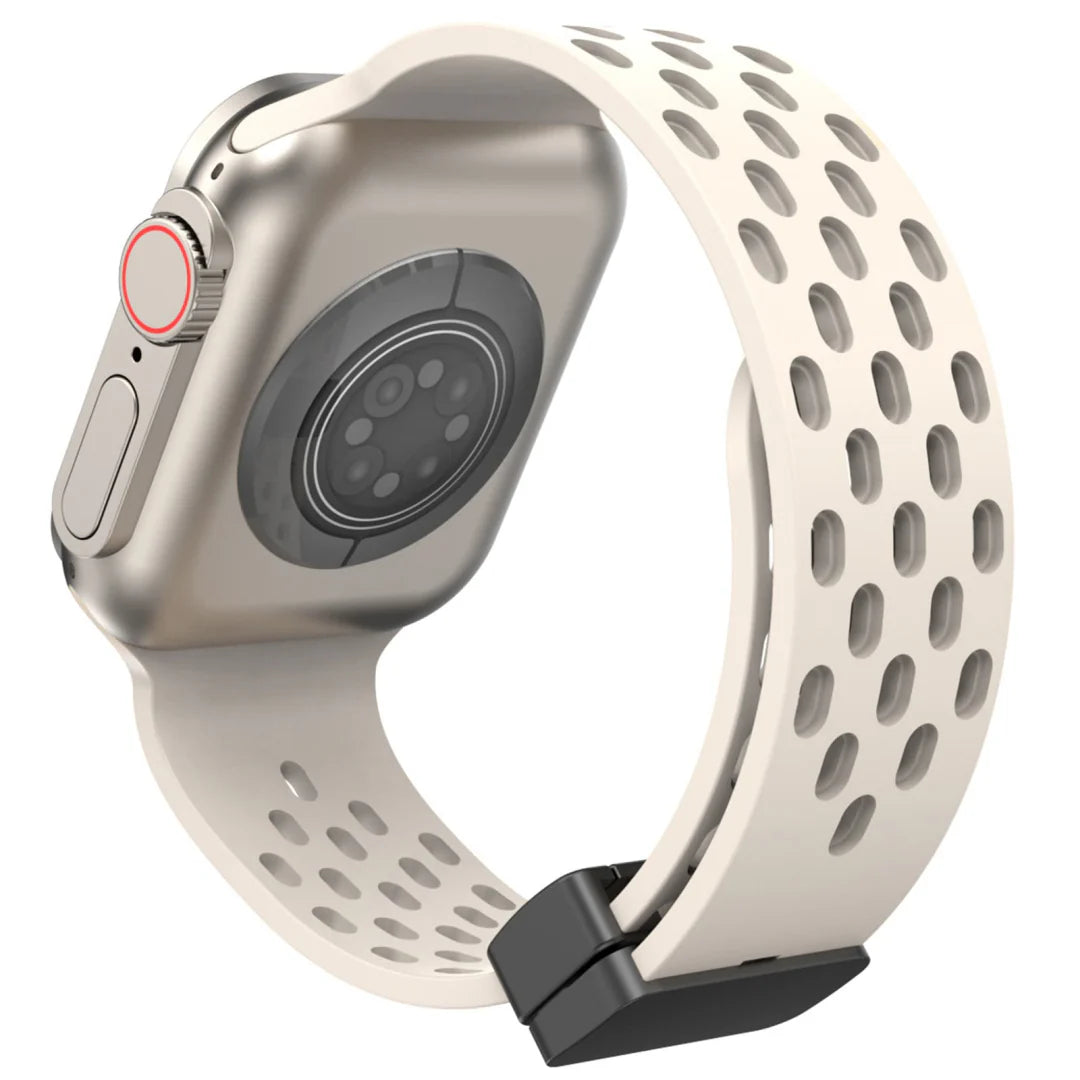 Magnetisches atmungsaktives Silikonarmband für die Apple Watch