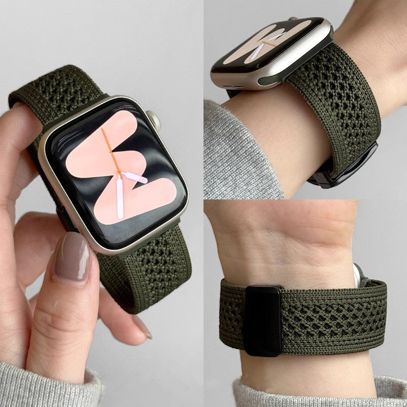 רצועת ניילון קלועה עם סוגר מגנטי עבור Apple Watch