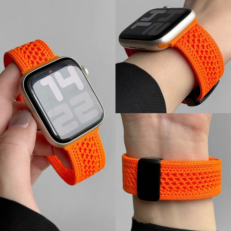 Geflochtenes Nylon-Mesh-Armband mit Magnetverschluss für die Apple Watch