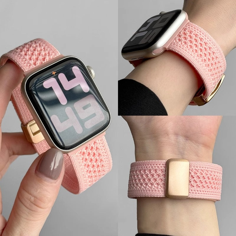 רצועת ניילון קלועה עם סוגר מגנטי עבור Apple Watch