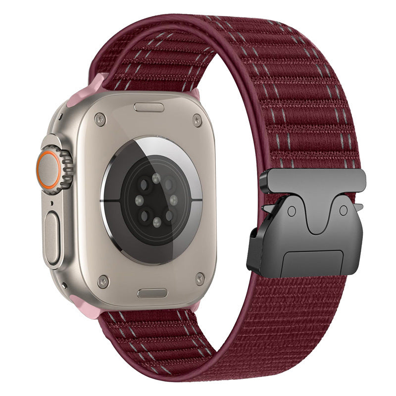 Wave Pattern Nylon Strap Parachute Buck for Apple Watch