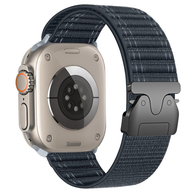 Fivela de Paracaídas de Correia de Nylon com Padrão de Ondas para Apple Watch