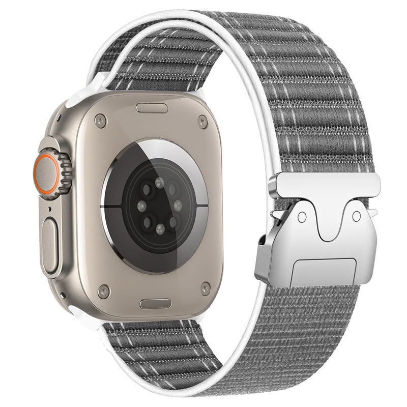 Fivela de Paracaídas de Correia de Nylon com Padrão de Ondas para Apple Watch