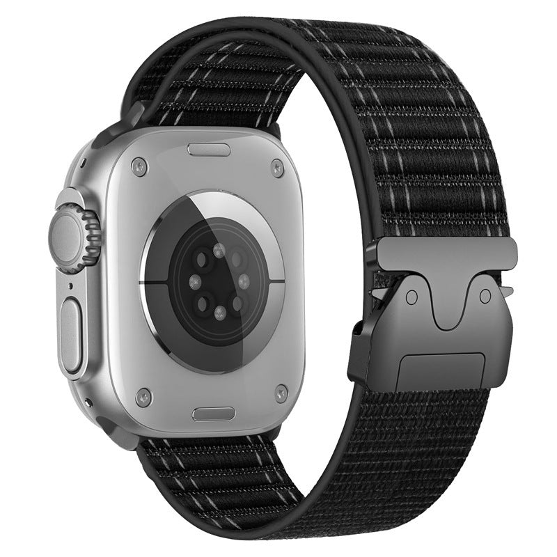 Fivela de Paracaídas de Correia de Nylon com Padrão de Ondas para Apple Watch